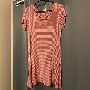 Striped midi T-shirt Dress